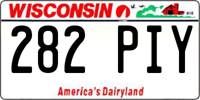 WI license plate 282PIY
