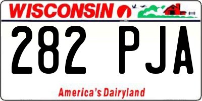 WI license plate 282PJA