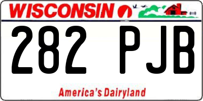 WI license plate 282PJB