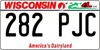 WI license plate 282PJC