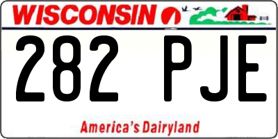 WI license plate 282PJE