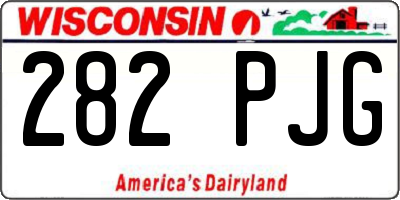 WI license plate 282PJG