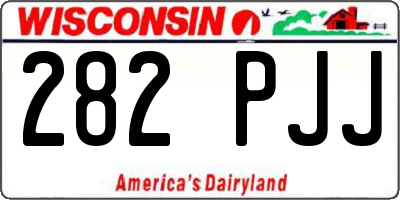 WI license plate 282PJJ