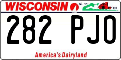 WI license plate 282PJO