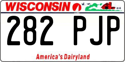 WI license plate 282PJP