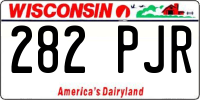 WI license plate 282PJR