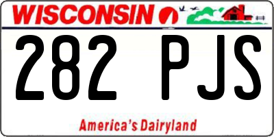 WI license plate 282PJS