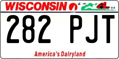 WI license plate 282PJT