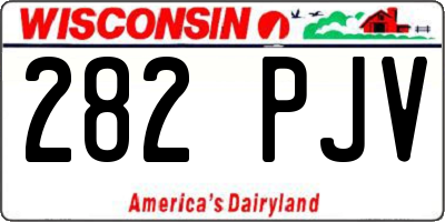 WI license plate 282PJV
