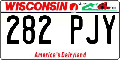 WI license plate 282PJY