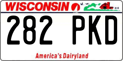 WI license plate 282PKD