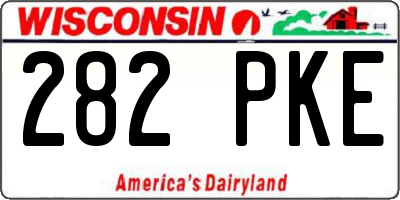 WI license plate 282PKE