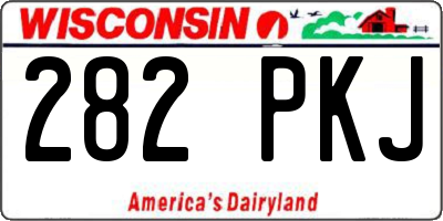 WI license plate 282PKJ