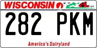 WI license plate 282PKM