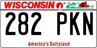 WI license plate 282PKN