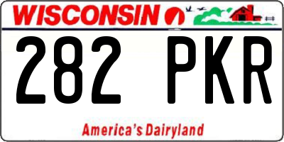 WI license plate 282PKR