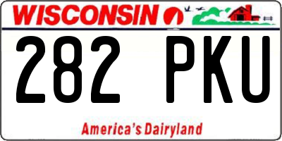WI license plate 282PKU
