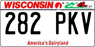 WI license plate 282PKV