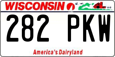 WI license plate 282PKW