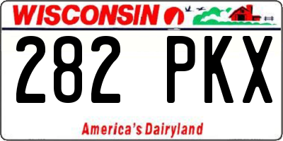 WI license plate 282PKX