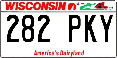 WI license plate 282PKY
