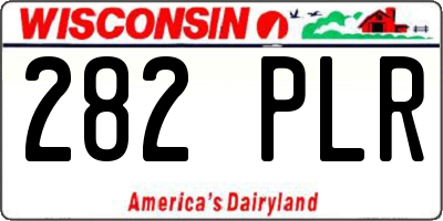 WI license plate 282PLR