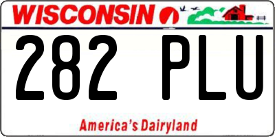 WI license plate 282PLU