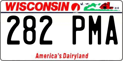 WI license plate 282PMA