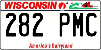 WI license plate 282PMC