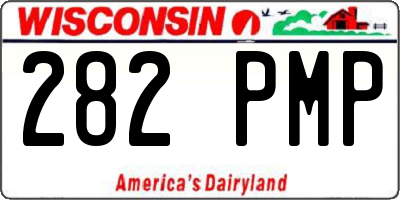 WI license plate 282PMP