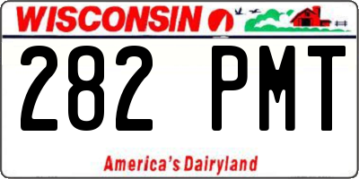 WI license plate 282PMT