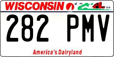WI license plate 282PMV