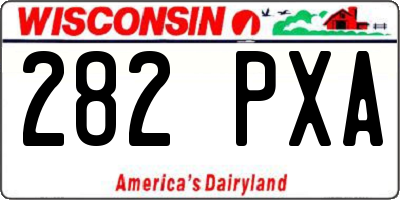 WI license plate 282PXA