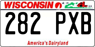 WI license plate 282PXB