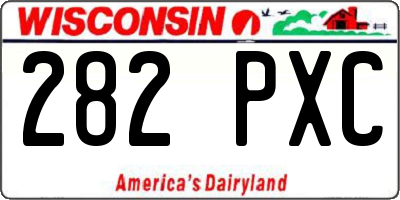 WI license plate 282PXC