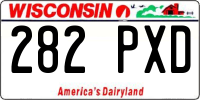 WI license plate 282PXD
