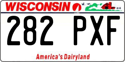 WI license plate 282PXF