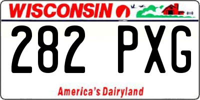 WI license plate 282PXG
