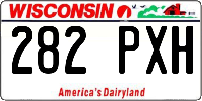 WI license plate 282PXH