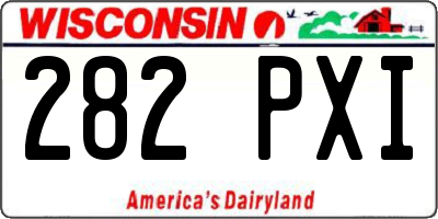 WI license plate 282PXI