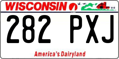 WI license plate 282PXJ