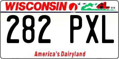 WI license plate 282PXL
