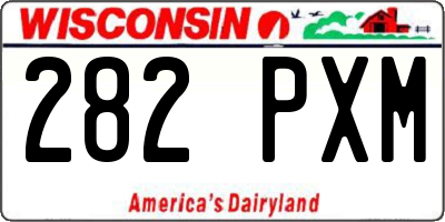 WI license plate 282PXM