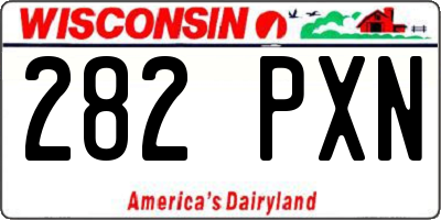 WI license plate 282PXN