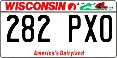 WI license plate 282PXO