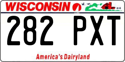 WI license plate 282PXT