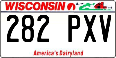 WI license plate 282PXV