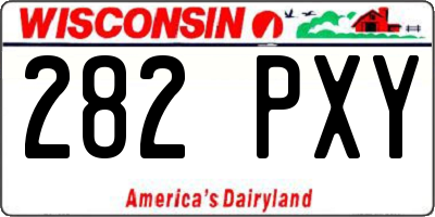 WI license plate 282PXY