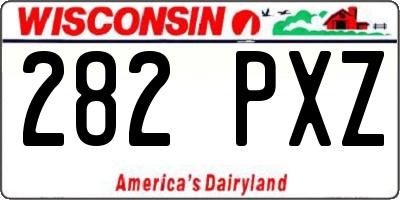 WI license plate 282PXZ