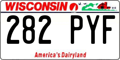 WI license plate 282PYF
